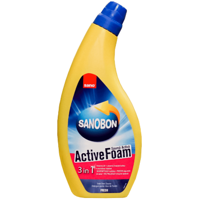 Detergent WC spuma activa 3 in 1 Sanobon Active Foam Sano 750 ml